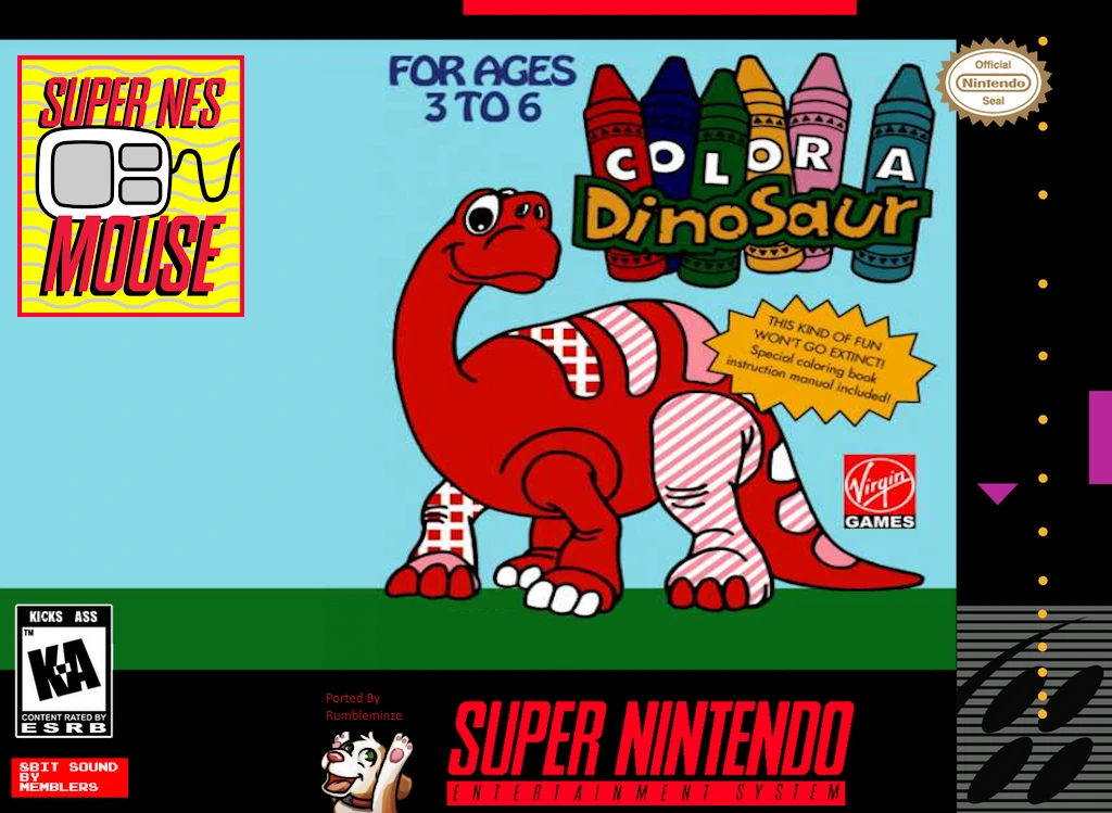 Color a Dinosaur SNES Port