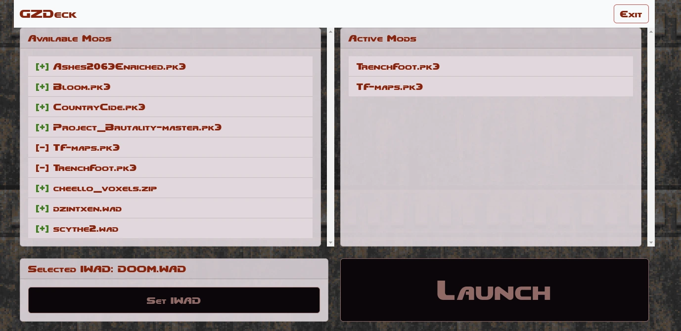 GZDoom With GZDeck Mods