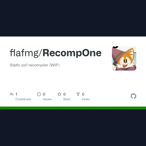 RecompOne - Static PSOne Recompiler