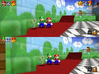 Super Mario 64 Splitscreen Multiplayer