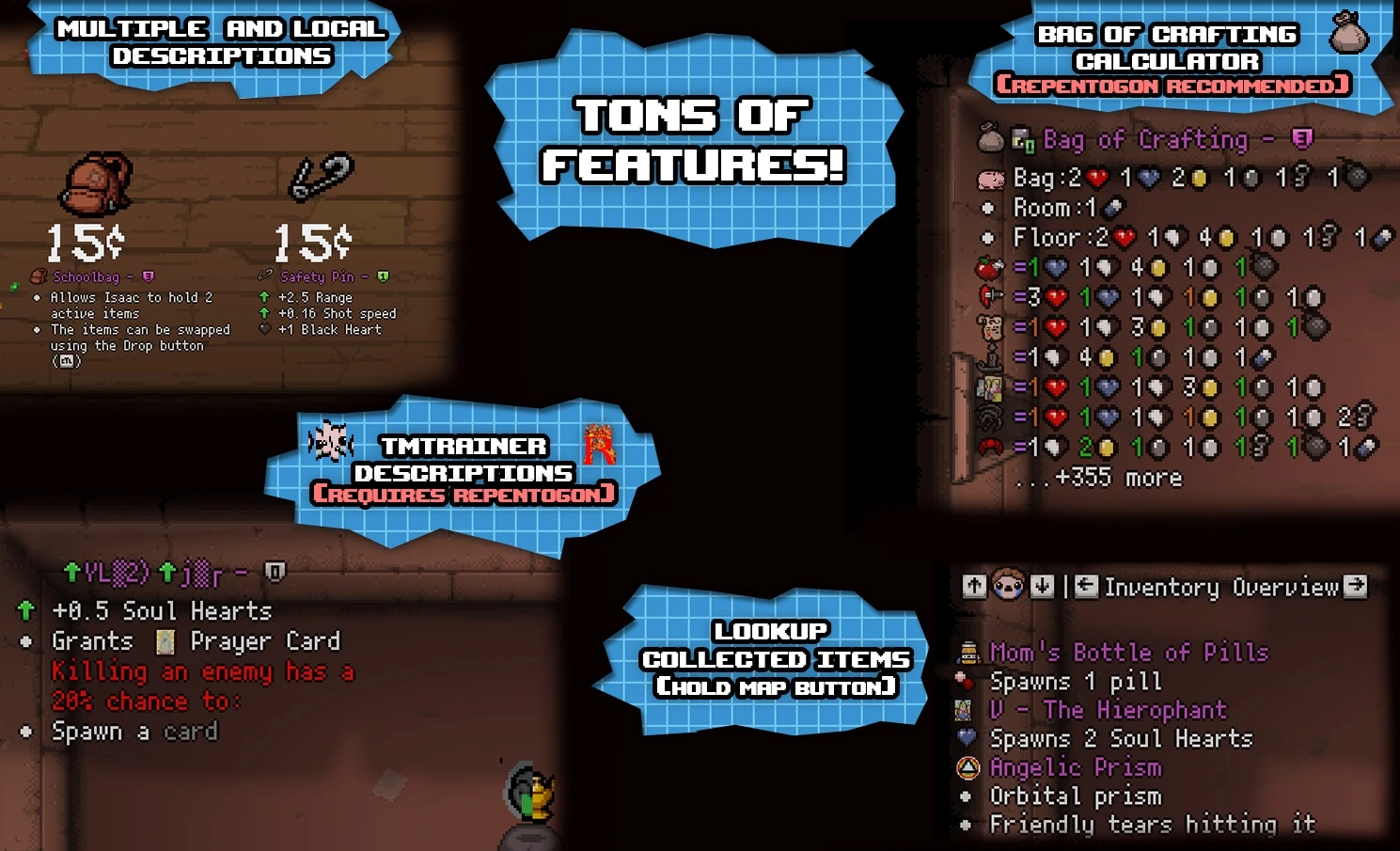 The Binding of Isaac - External Items Description Mod
