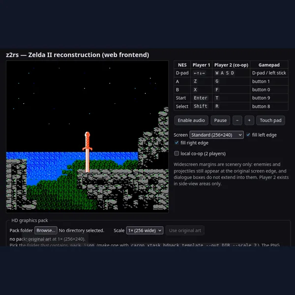 Zelda 2 in Browser